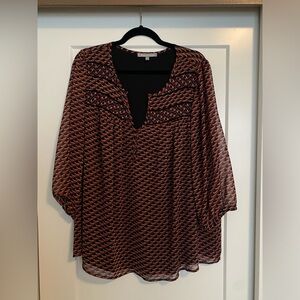 Geometric printed Blouse with detailing